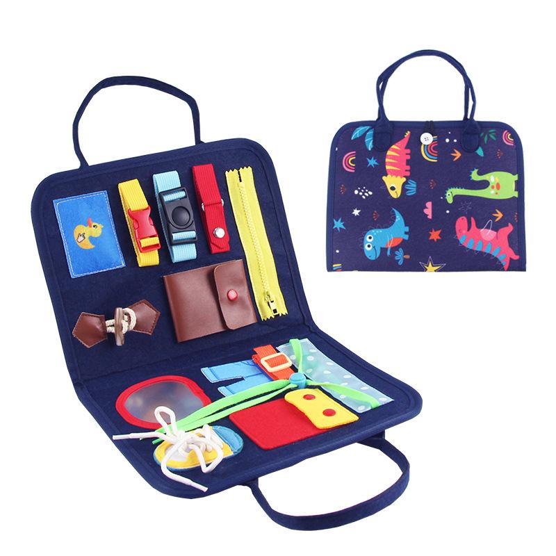Çocuk Montessori Oyuncakları Bebek Meşgul Panosu Bebek Toka Fermuar Düğme Bağcıklı Eğitim Aracı Oyuncaklar Küçük Çocuklar İçin Duyusal Gelişim Oyunu