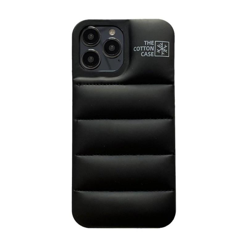 Bavlnou polstrované pouzdro na telefon pro řadu iPhone 11 až 15, měkká umělá kůže, nárazuvzdorné poloviční krytí, v 9 barvách
