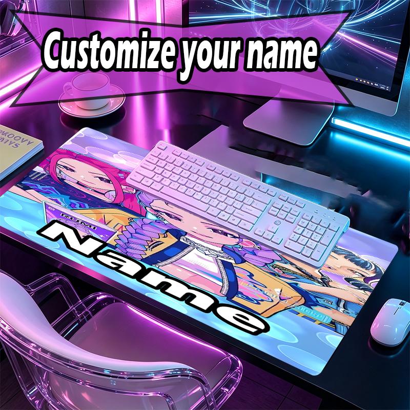Tappetino per Mouse Personalizzato con Nome e Motivo Cacciatori di Demoni KPop, Tappetino da Scrivania per Laptop PC, Tappetino Decorativo per Scrivania per Casa, Tappetino per Tastiera, Regalo