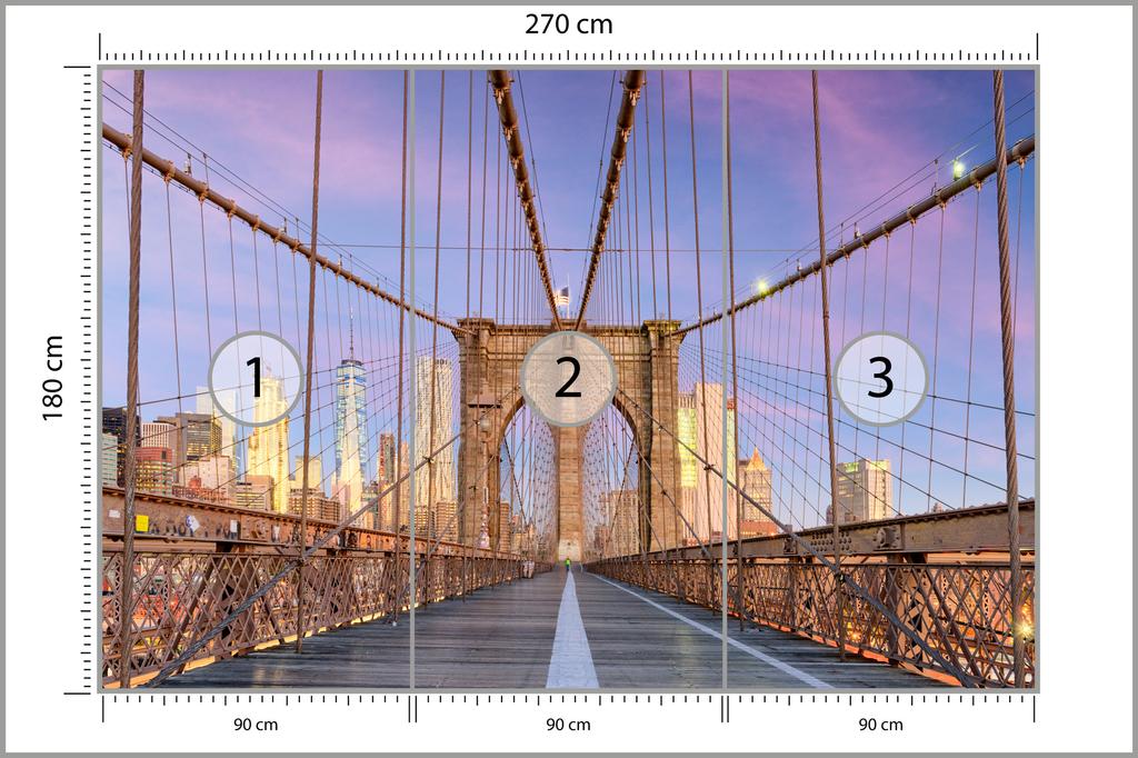 Photomural Brooklyn Bridge Ny Self-Adhesive Mural 270x180