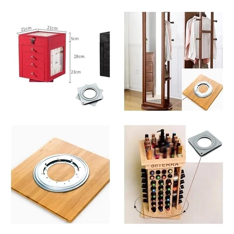3 Zoll Stahlkugellager Lazy Susan Drehteller Schwenkplatte für TV-Ständer Möbelbasis Heimbüro DIY Drehplattform