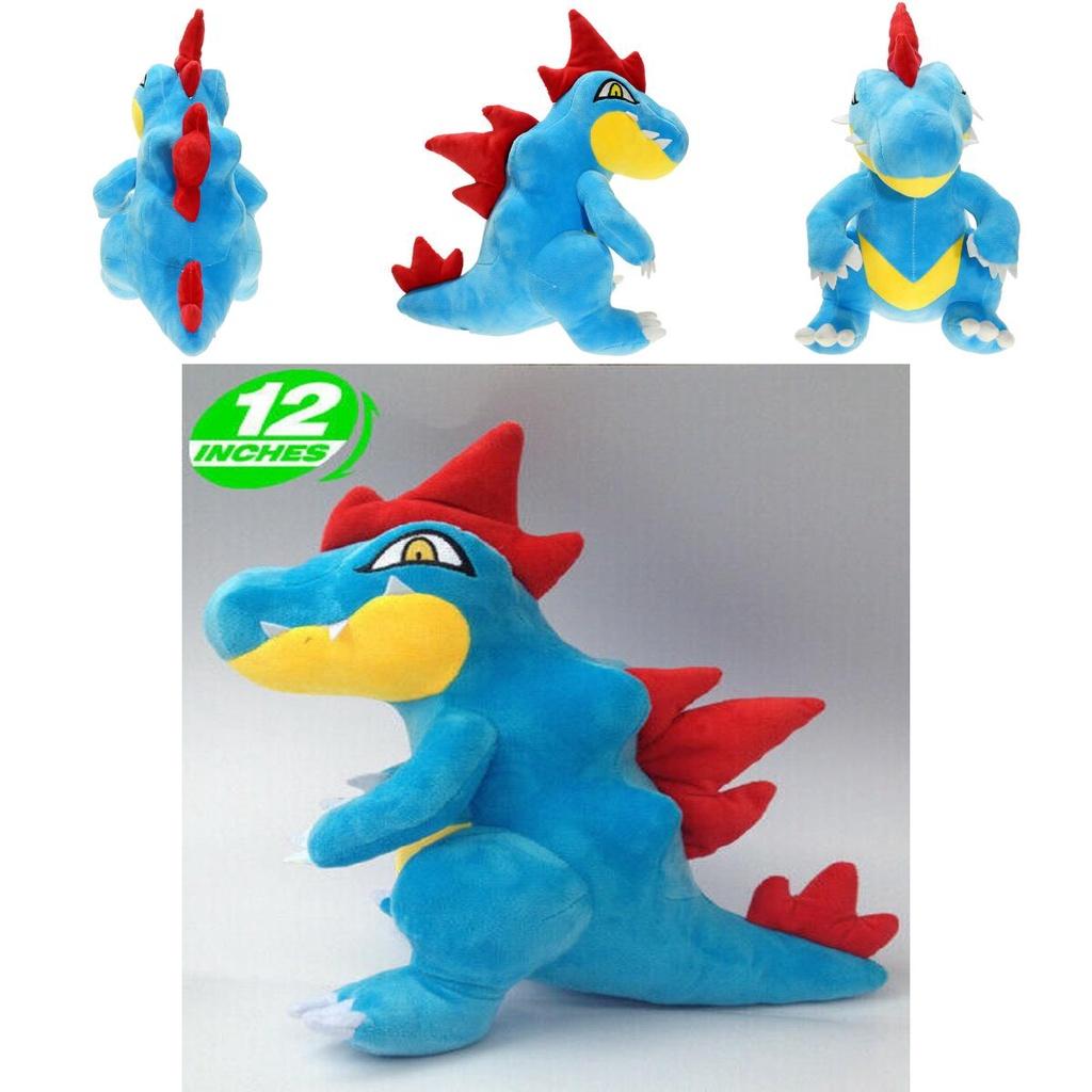 Adorable 12" Pokemon Feraligatr Plush Toy Soft Stuffed Doll Perfect For Kids' Gifts