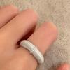 Silver Color Ring for Women Girl Jewelry Geometry Hollowed Out Design Overlapping Fashionable Niche Design with Minimalist Style