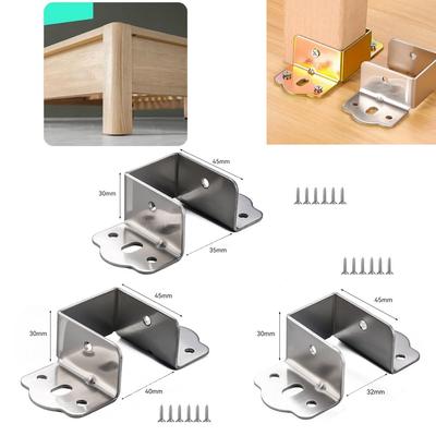 Bed Rail Brackets Heavy Duty Support Metal Hinges Fixed With Screws