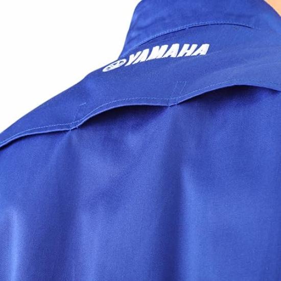 Yamaha Motor Sleeveless Mechanic Suit Racing Size Co., Ltd. WY8003, Blue, M, 90792-M064M