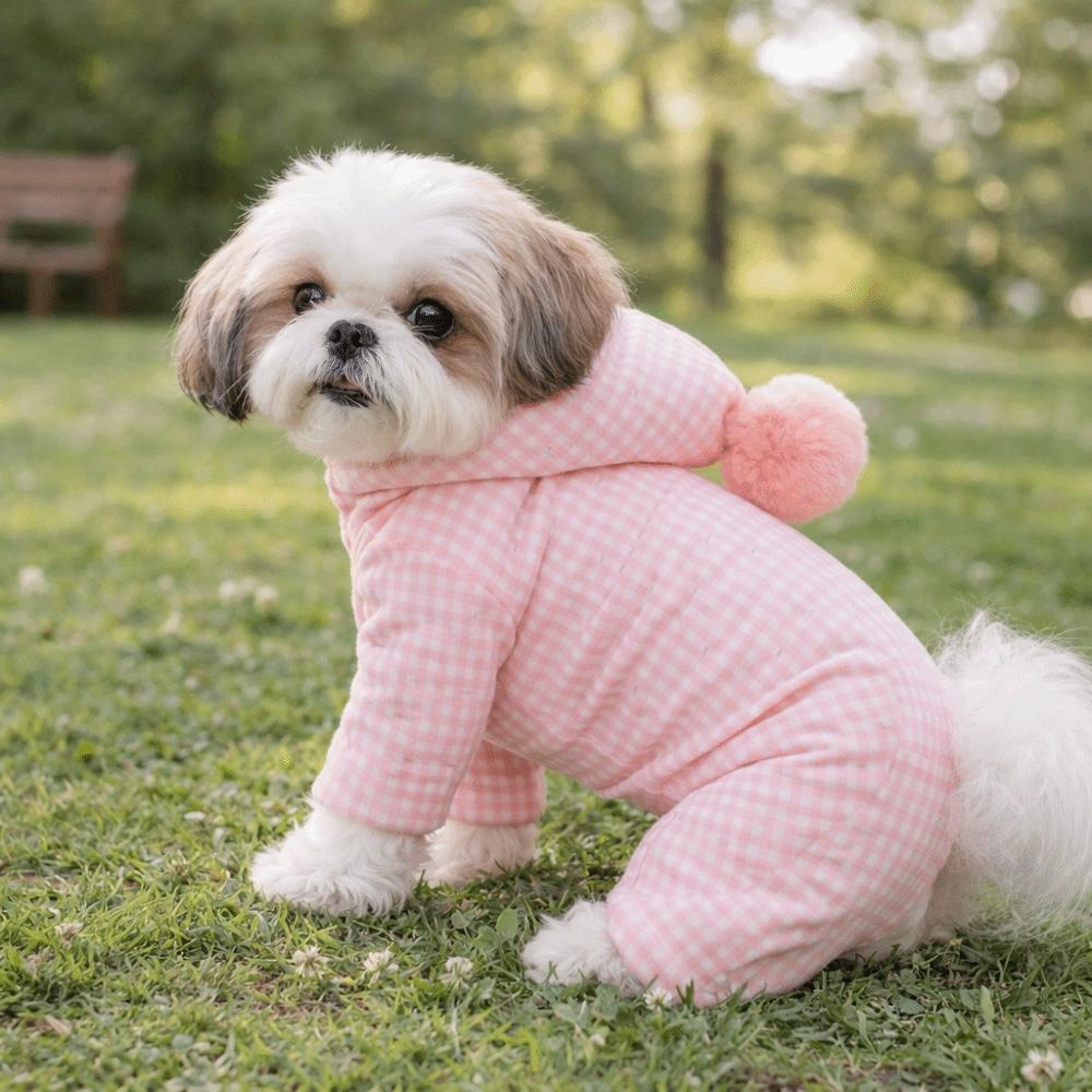 Thicken Winter Warm Dog Clothes Four Legged Dog Jumpsuit Dog Bodysuit Dog Cotton Jacket  Daily Wear