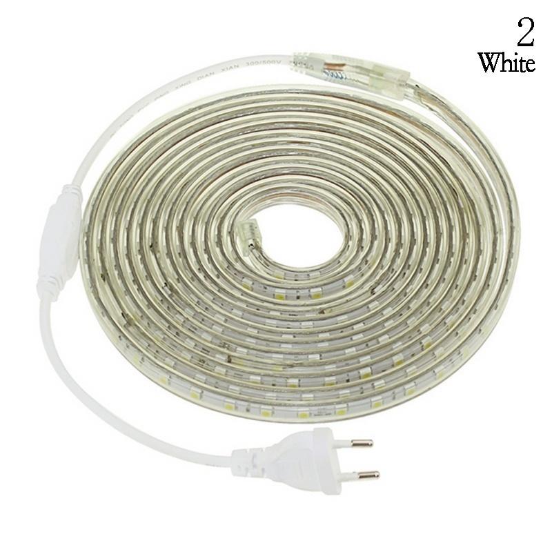 1M Waterproof SMD 5050 LED Strip 220V 230V 60leds/m Flexible Tape Rope Light