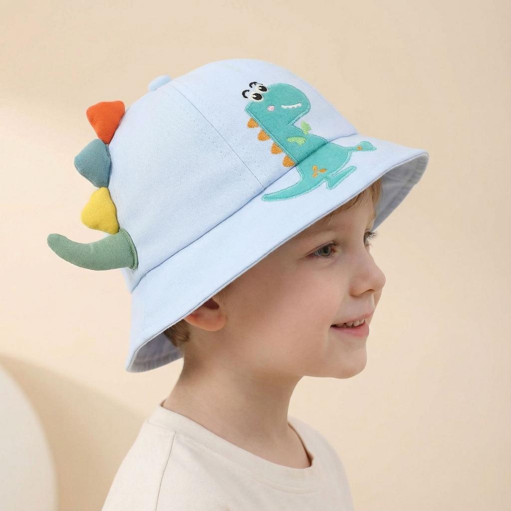Cute and Adorable Little Girl Sun Hat - Dinosaur Style Children's Fisherman Hat - New Style for Summer and Spring - Boys' Sun Protection Hat