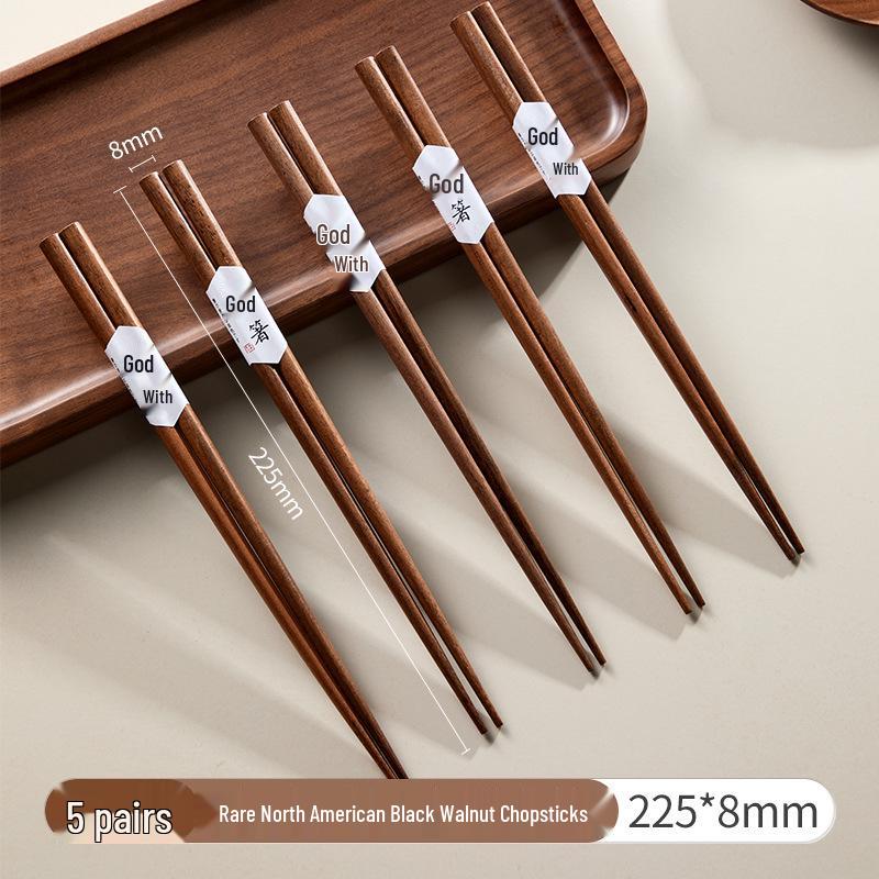 High-Grade Solid Color Wing Wood Chopsticks for Daily Use - Modern & Simple Tableware