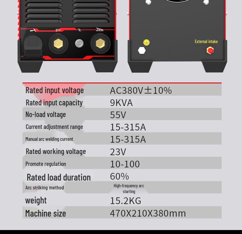 Industrial High-Frequency TIG/WS-315 Argon Arc Welder - Two-in-One for Stainless Steel