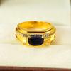 Black Onyx Oval Cut With 925 Silver Gold Plated Ring For Men's #A803 JL375666841827
