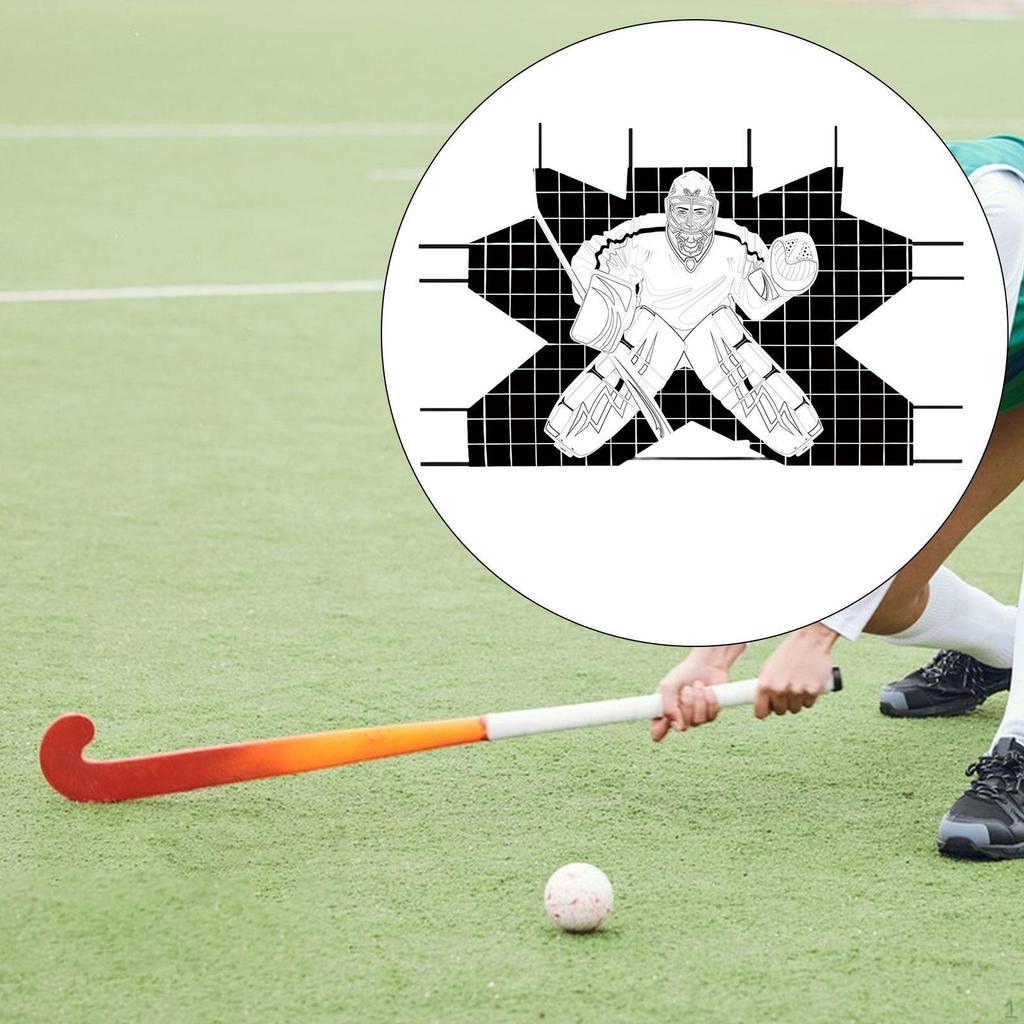 Folding Hockey Goal with Target for Goalie, Easy Setup Training Tool Adults
