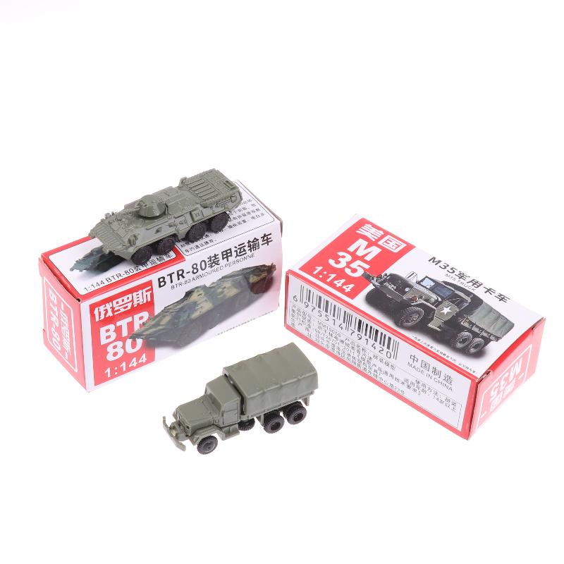 1/4Pcs Sand Table Model 4D Assembly 1/144 Btr80 Armored Car American M35 Truck Children Puzzle Toy