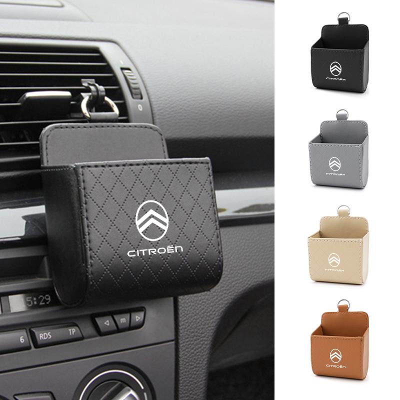 Car Air Vent Storage Box Rhombus Pattern For Citroen C4 C3 C5 C1 C2 Celysee Berlingo Cactus Picasso Aircross Saxo Grand