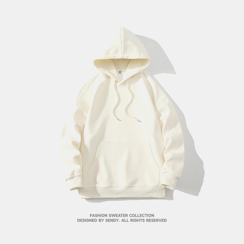 Solid Color Fashion Hooded Sweatshirt Men's Spring and Autumn New Loose Top Teenagers Bottoming Shirt