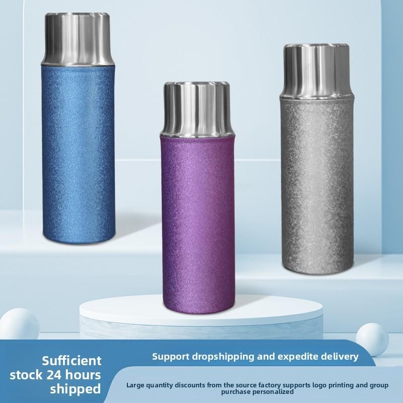 Stainless Steel Insulated Tea Bottle With Magnetic Cover And 6-12 Hour Heat Retention For Gifting