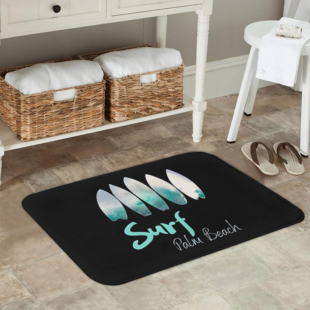 1PC Surf Pattern Kitchen Rugs Non-Slip Door Mats Pop design Bathroom Rug Bath Mat Carpet for Home Sink Laundry Decor