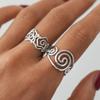 Edelstahl Vortex Spiral Hohlringe für Damen Herren Geometrisch Verdrehte Linien Weit Öffnende Ringe Bankett Schmuck Accessoires