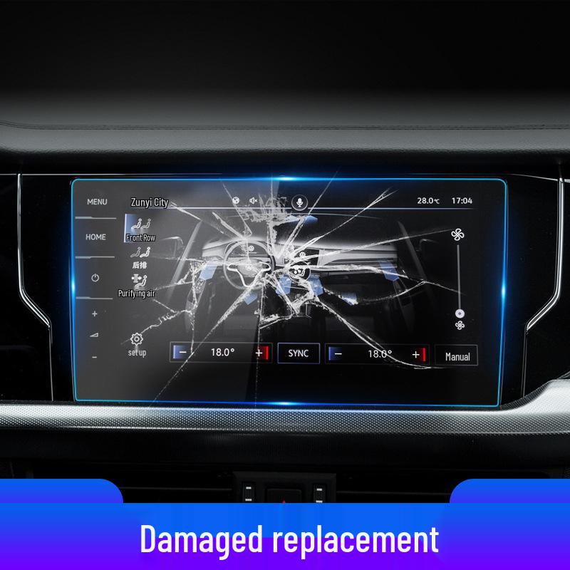 Volkswagen Sagitar Displayschutz: Kratzfeste gehärtete Folie für Navigation und Mittelkonsole.