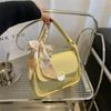 1Pc Textured Underarm Bag Women's Summer  Trendy Fashion Chain Bag Small Square Bag Ins Single Shoulder Crossbody Small Square Bag