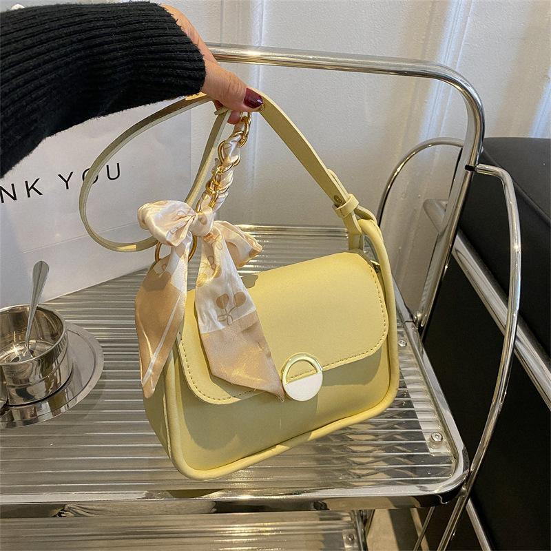1Pc Textured Underarm Bag Women's Summer Trendy Fashion Chain Bag Small Square Bag Ins Single Shoulder Crossbody Small Square Bag