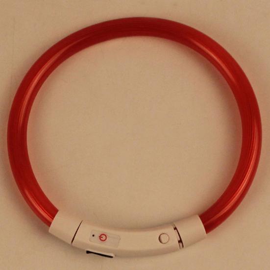 LED Dog Collar Rechargeable Luminous USB Charging Puppy Light Up Collar for Outdoor