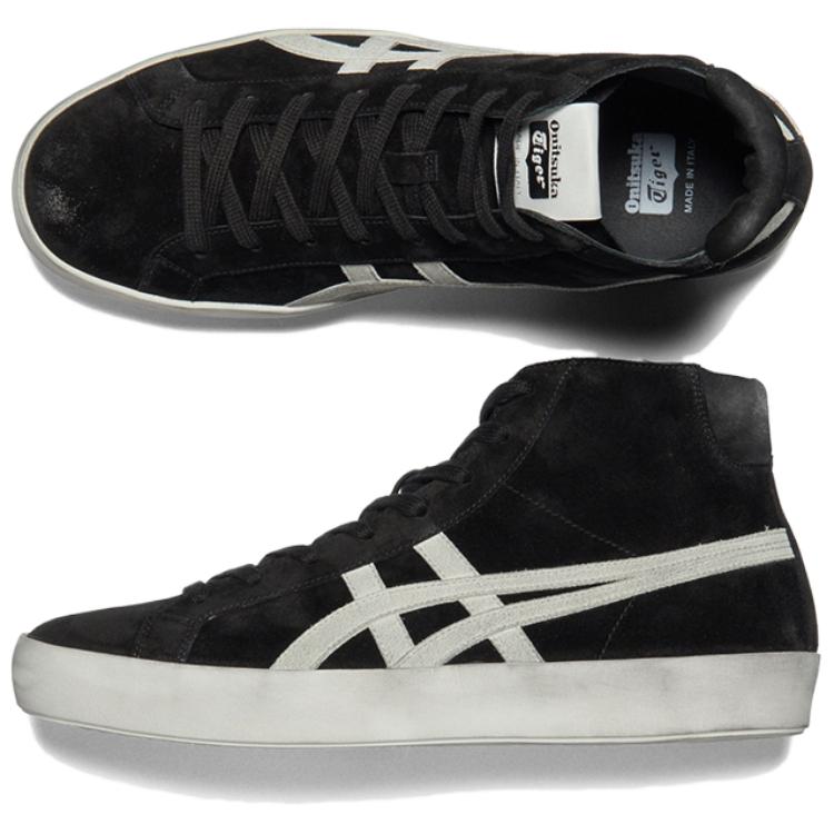 Onitsuka Tiger Abrasion Resistant High top Casual Shoes Unisex Black White 1183C551-001