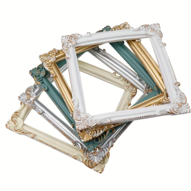1Pc Vintage Victorian Style Square Photo Frame, Antique Design, Multi-photo Display Photo Frame, Vintage Photo Frame for Home Wedding Decoration