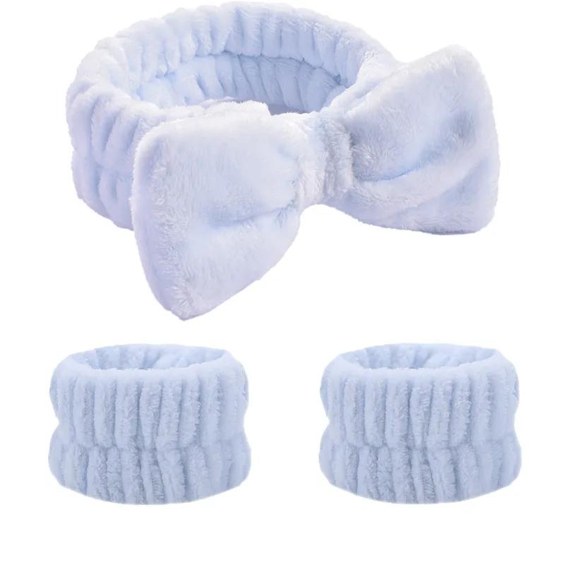 Korallfleece Weiches Waschband Überkreuzter Knoten Stirnband Elastisches Haarband für Damen Mädchen Gesicht waschen Turban Kopfbedeckung Haaraccessoires