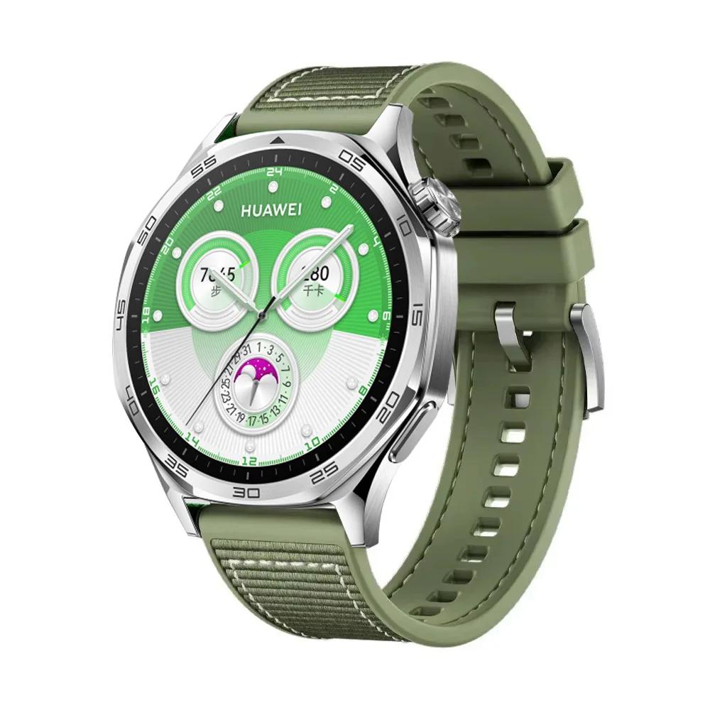 

Composite silicone Strap for Huawei Watch GT5/GT4 46mm Nylon Breathable Bracelet for 22mm Huawei Watch 4 3 Pro/GT5 GT3 Pro Band Huawei GT5 Pro 46MM