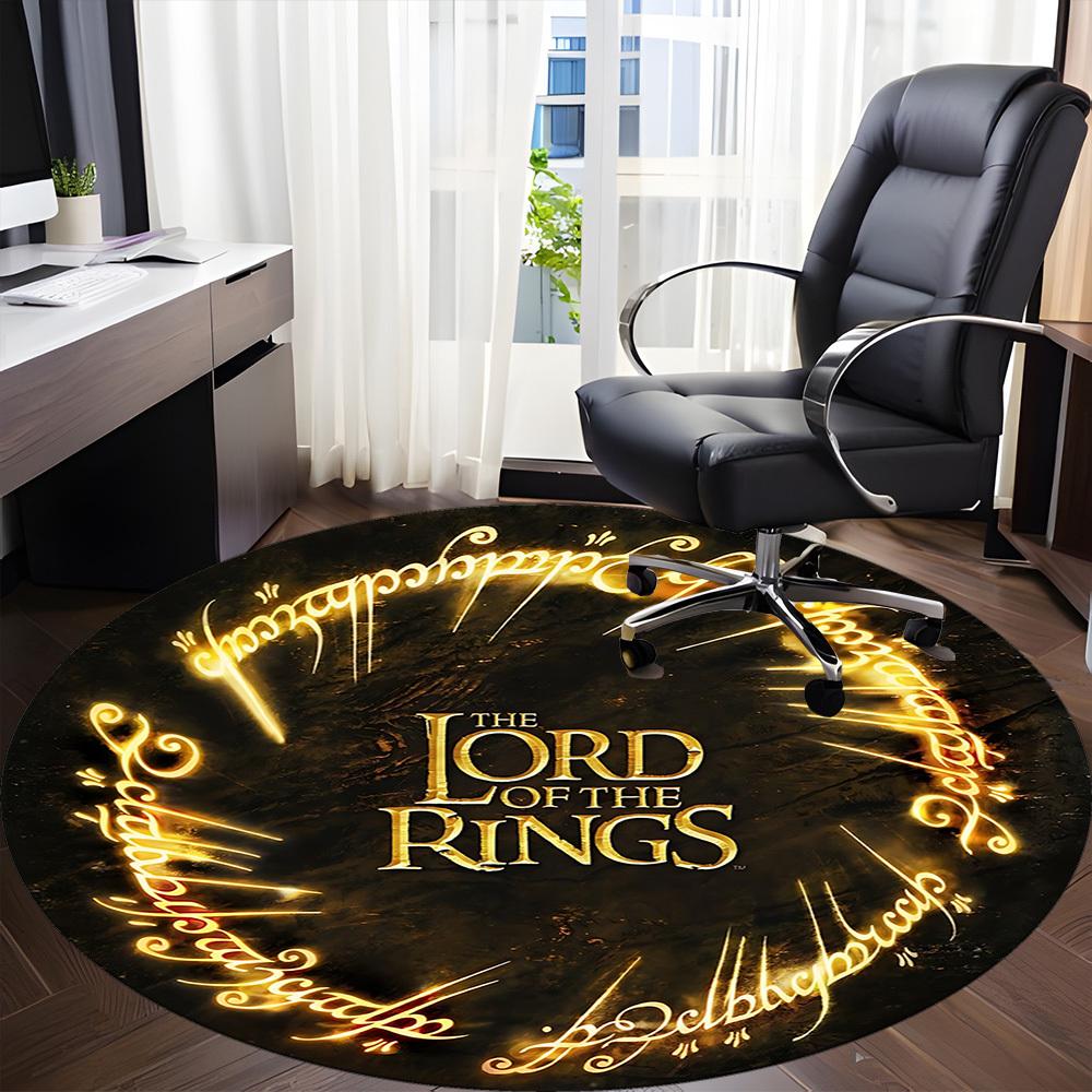 1pc The Lord of the Rings Carpet, Round Non-Slip Durable Large Size Office Carpet, Suitable for Office,yy250908048