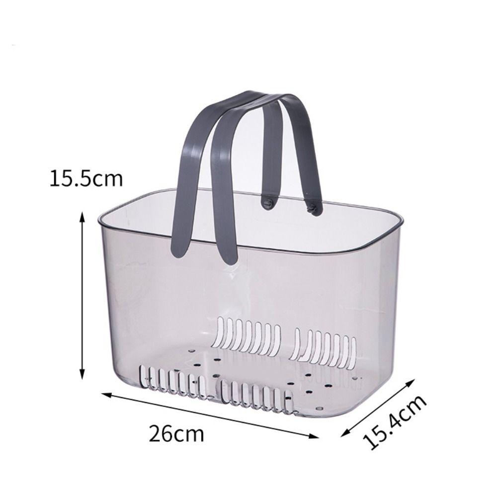 With Transparent Handles Bathroom Storage Basket Portable Swim Basket Fashion Organizing Basket