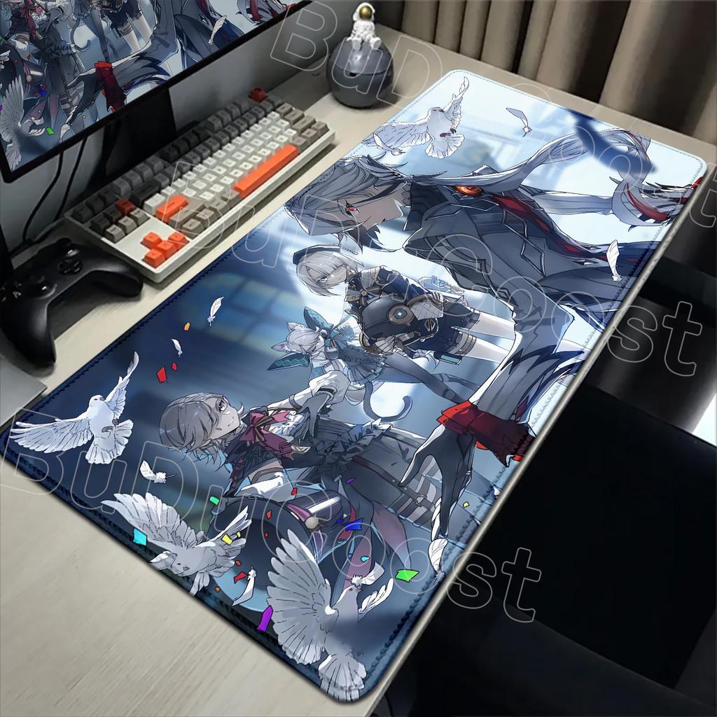 New Cool Wallpaper Genshin Impact Arlecchino Mousepad PC Laptop Gaming Accessories Mousepad Desk Mat Computer Gamer Keyboard Rug