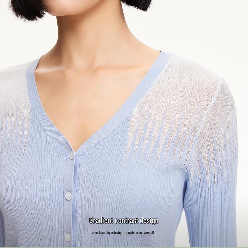 VEROMODA Women's V-Neck Gradient Slim-Fit Knit Sweater