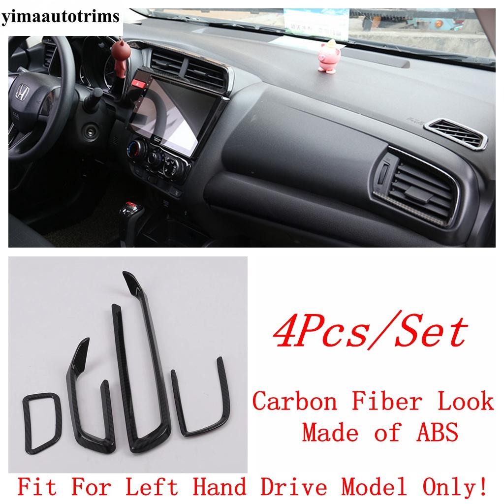 Dashboard Central Middle Air AC Conditioning Outlet Vent Frame Decoration Cover Trim Accessories For Honda FIT JAZZ 2014 -