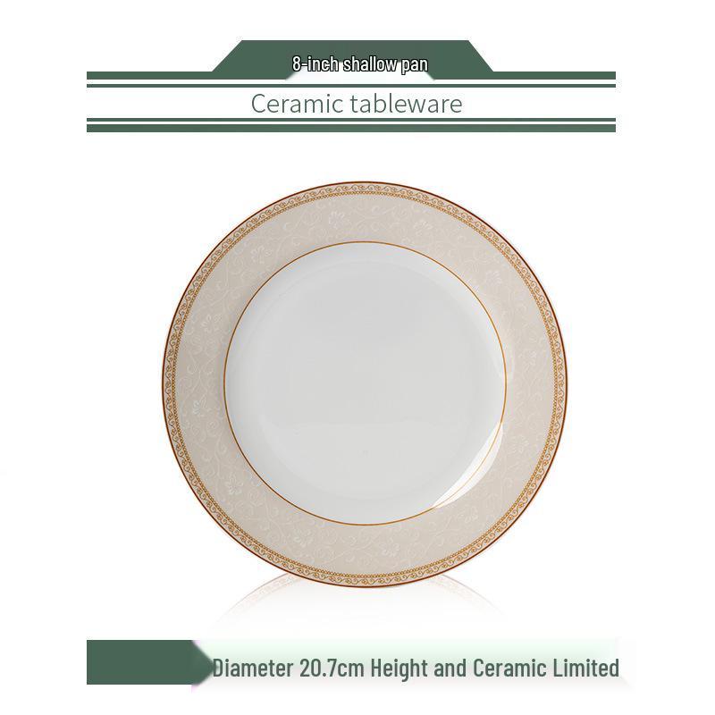 Yun Zhi He Jingdezhen High-Temperature Glazed Chinese Ceramic Tableware Set: Bowls, Plates, Chopsticks, and Dishes
