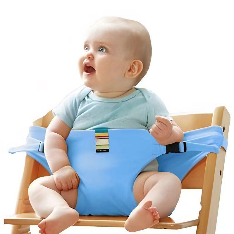 

Universal Baby High Chair Safety Strap - Adjustable Infant Dining Waist Belt светло-синий
