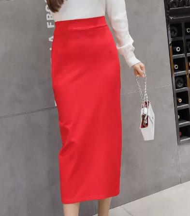 

Summer outfits with elastic waist bodycon skirt One Size