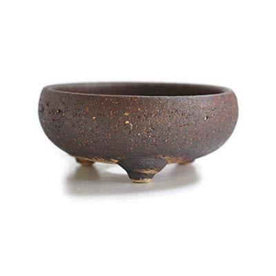 5 Keramický črepník na bonsaje pre Železo s kameňmi a zahŕňa presádzanie 15 cm široký x 6 cm vysoký Nie. Shigaraki-yaki Divoké kvety, Kamene, Súprava,