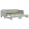 VidaXL Lit de jour avec lit gigogne gris clair 90x200 cm velours 3197063