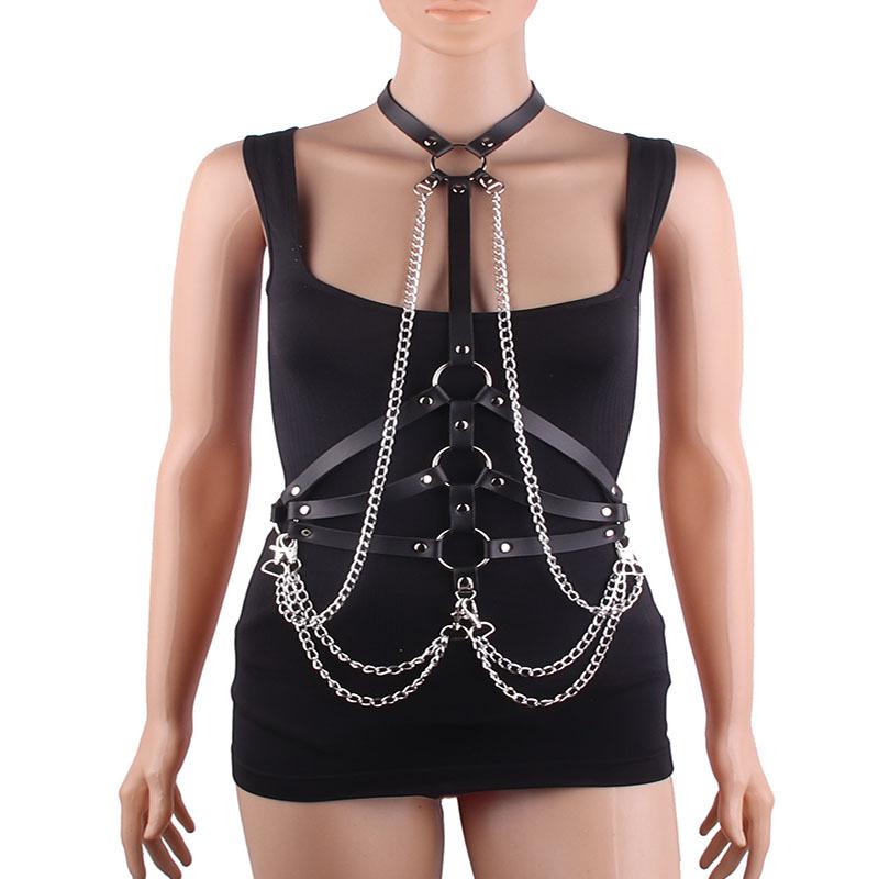 Goth Punk Body Sexy Chain Harness Woman Fashion Belts for Women Festival Clothing Goth Accessories