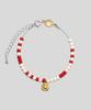 Armo Sunburst Bracelet (Cream + Red)