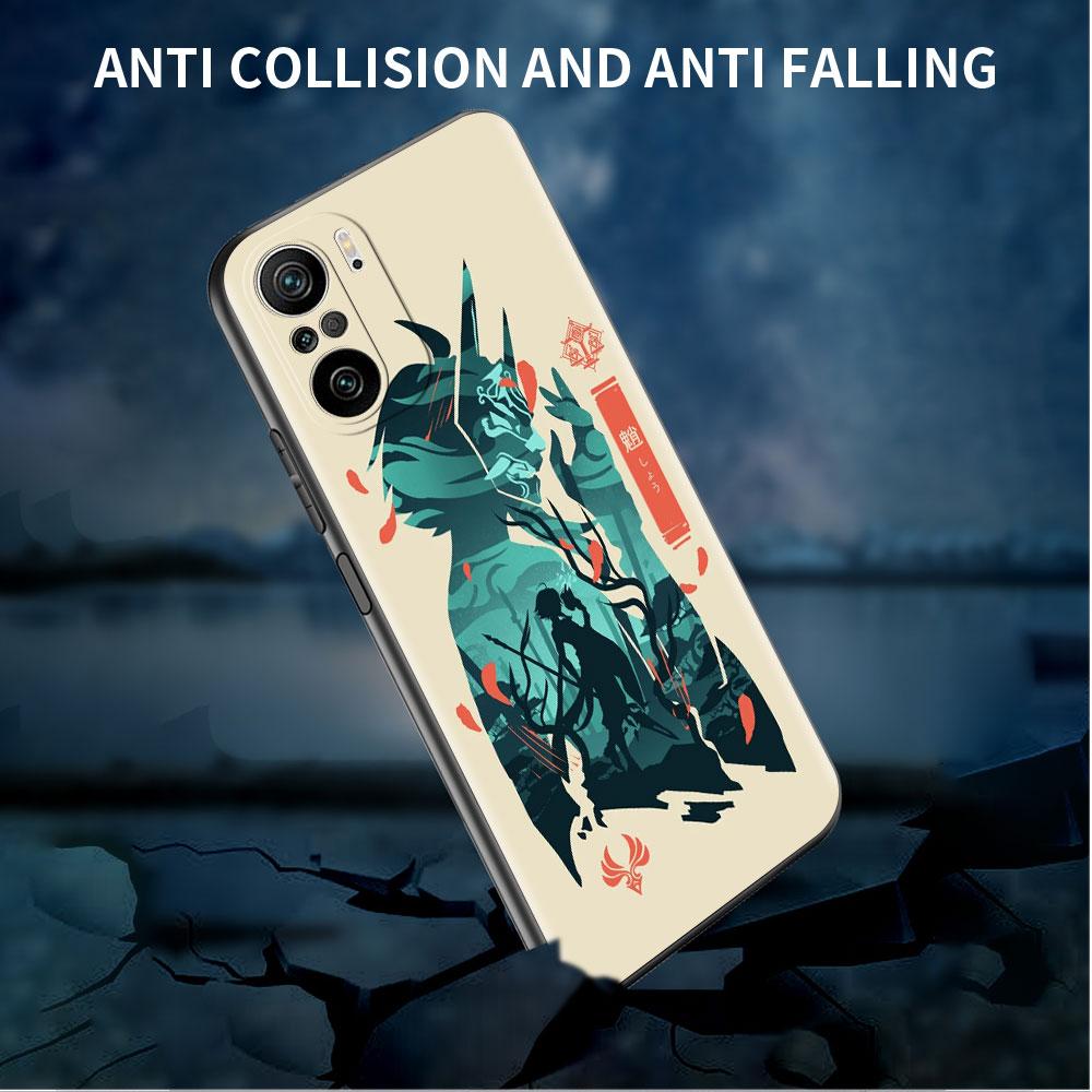 Roztomilé pouzdro Anime Genshin Impact pro Xiaomi Redmi Note 11 10 9S 9 K40 Pro 7 8 9A 9C 8T 9T 10C 10Pro silikonové pouzdro na telefon