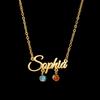 Atoztide Custom Name Necklace for Women Birthstone Nameplate Stainless Steel Jewelry Choker Chain Personalized Birthday Gift