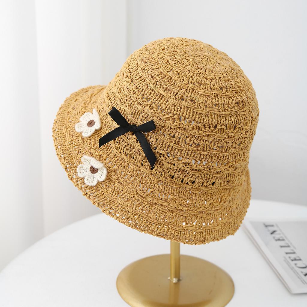 Women's Bucket Hat Spring Summer Sun Protection Breathable Flower Beach Hat For Travel & Outdoor Sun Hat Female