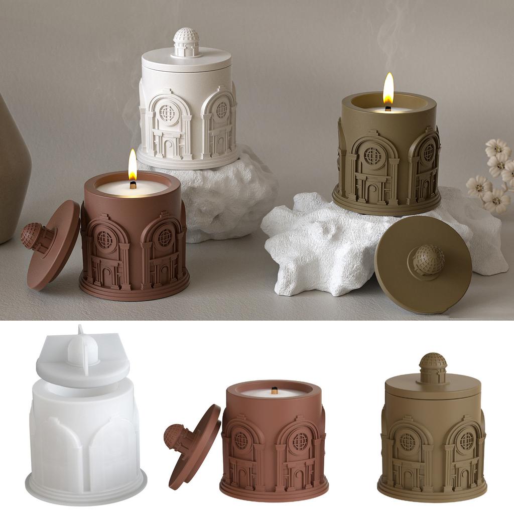 House Mould Silicone Tray for Epoxy Resin Castes House Jewelry Plate Candle Holder Art Craft Supplies Home Decoration
