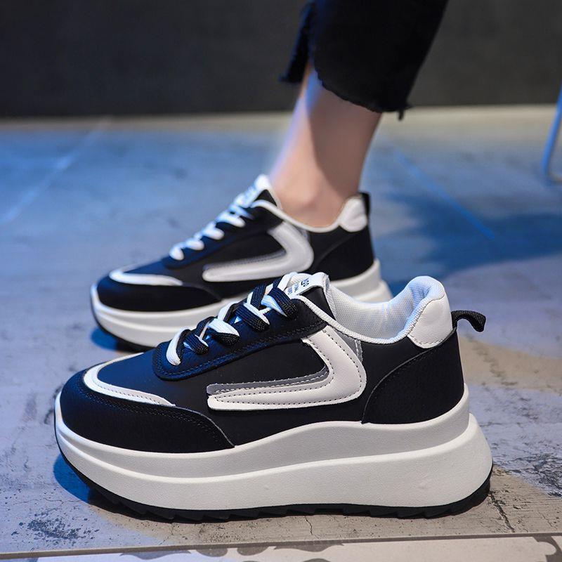 

22 new thick-soled Forrest Gump shoes dad casual sports small inner height-increasing shoes 35 чёрный