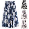 Falda de mujer de primavera y verano para mujer, falda con vuelo grande y estampado floral, falda de corte A, falda de moda que combina con todo