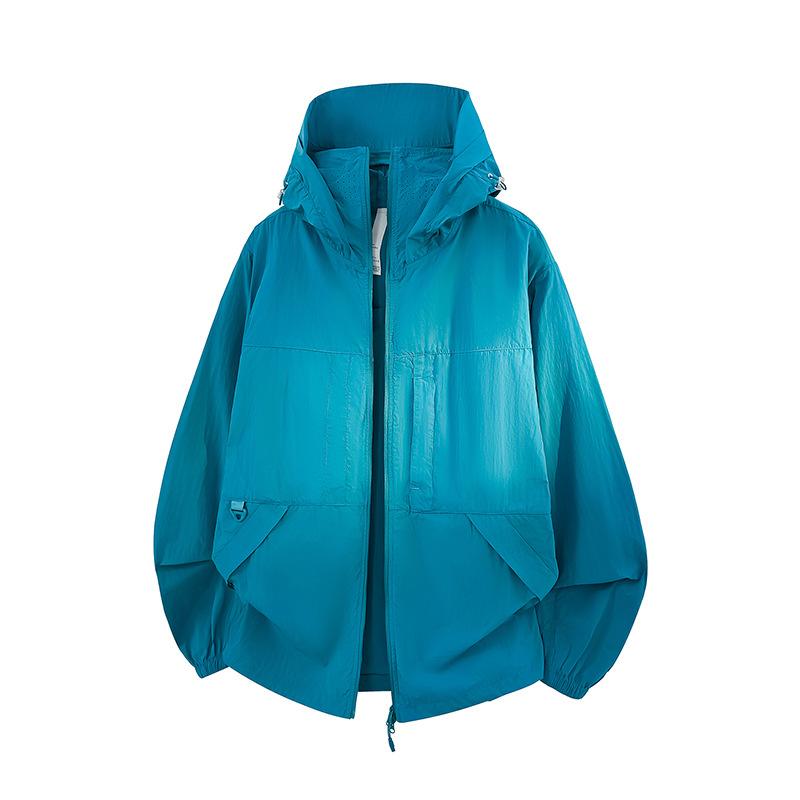 Summer Ice Silk Couple Ultra-thin Breathable Anti-ultraviolet Skin Clothing Outdoor Sunscreen Clothing Jacket