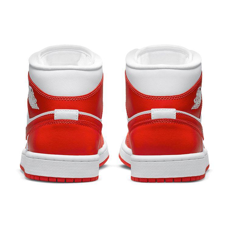 Air Jordan 1 Mid Habanero Røde Joggesko for kvinner Oransje Hvit BQ6472-116